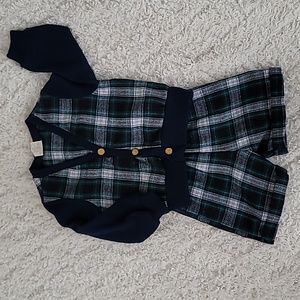 Vintage Good Lad of Philadelphia Boys Green/Navy Plaid Wool Blend - 4T